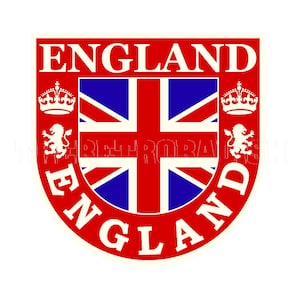 autocollant |  Drapeau Union Jack, héritage anglais britannique des années 1960 Lions britanniques et couronnes royales Grande-Bretagne Angleterre Sticker étiquette