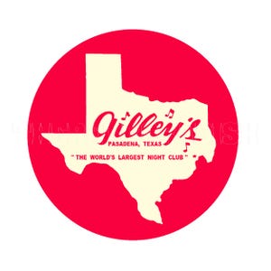 autocollant |  Années 1970, État du Texas, Honky Tonk, musique country, Pasadena, Texas, Gilley's Night Club, Sticker autocollant, étiquette