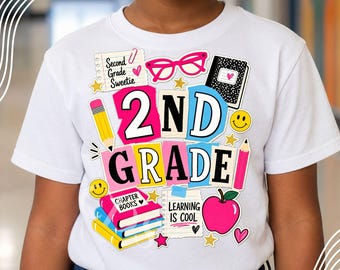 PNG-paket för scrapbooking | Tröjdesigner för förskoleklass till årskurs 5 (digital nedladdning)