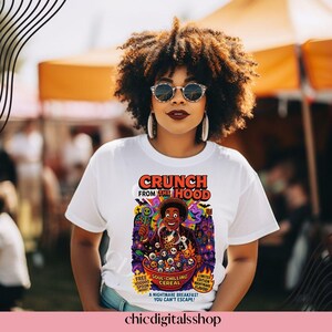 Afrocentric Halloween PNG: Funny Black Cereal Box Art for Sublimation (Digital Download