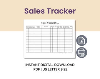 Shop Sales Tracker Printable: Etsy Business Planner (PDF Download)