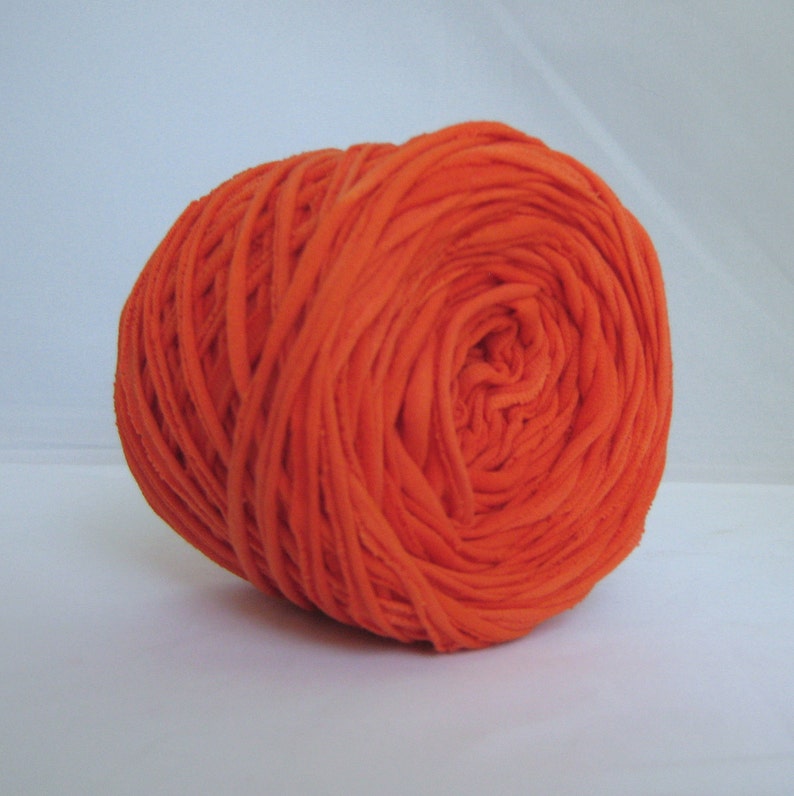 T Shirt Yarn Hand Dyed Red Orange 60 Yards - Etsy