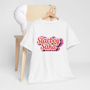 Saka StarBoy T-Shirt | Bukayo Saka Arsenal Shirt | Funny Arsenal T-Shirt | Gooner Gift | Saka FC Supporter Tee | Unisex Football Fan Shirt