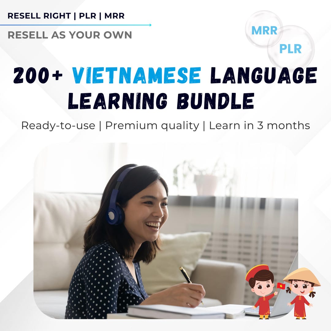 200+ Vietnamese Language Learning Bundle | PDF Lessons, MP3 Audio ...