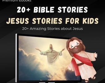 Bible Stories for Kids Mega Bundle | 20+ Stories with Coloring, Writing & Learning Activities | PLR + MRR | Rebrand, Sell, Jesus, Christ