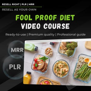 Idiotsäker diet – Viktminskningsvideokurs | Enkel, hållbar fettförbränning för riktiga människor | PLR + MRR | Omprofilering, Dieter, Snabb viktminskning