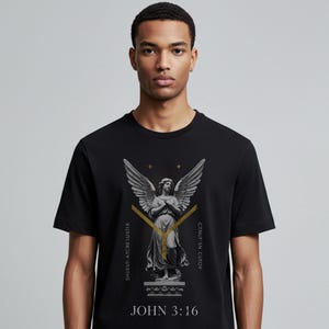 John 3:16 Unisex Tee, Jesus Heavy Tee, Christian Apparel, Bible Verse, Christ, God, Church Wear, T-Shirt Proverbs, Jesus Christ, Christ Tee