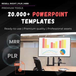 20,000+ PowerPoint Templates Pro Bundle | Business, Education, Marketing, Infographics, Creative Decks | PLR + MRR | Rebrand & Sell