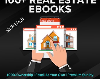 100+ Real Estate eBooks Bundle | PLR + MRR Included | Investing, Flipping, Agent Guides, Marketing | Rebrand & Sell | Digital Download