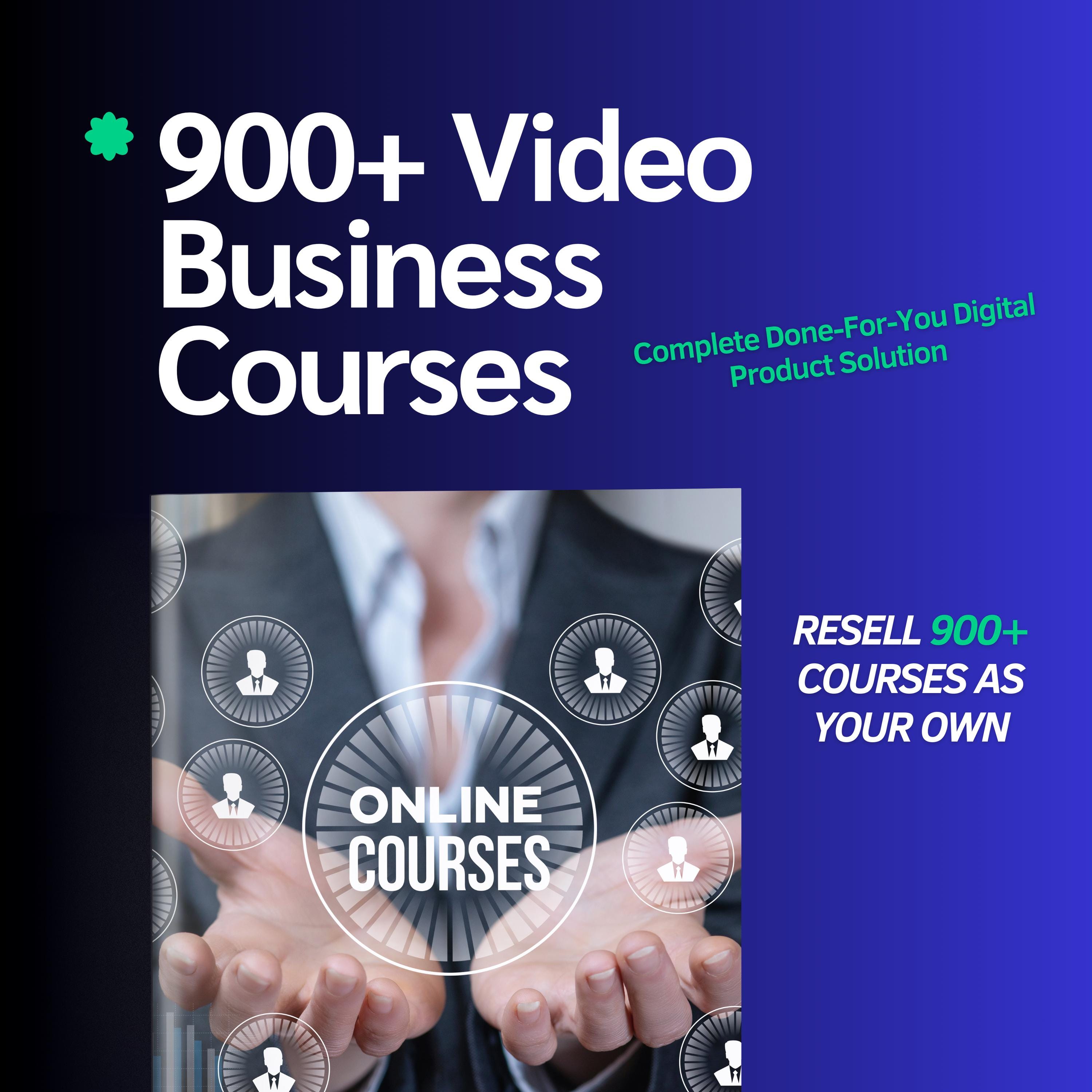 900+ Business Courses Bundle | MRR, PLR, Resell Rights | Digital Business, Video Courses, Marketing Courses, Dropshipping Courses, Courses.