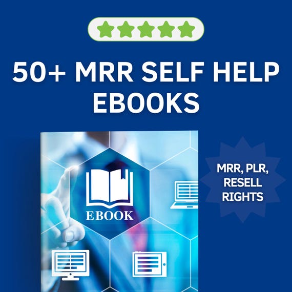 50 Psychology & Self-Help eBooks Bundle – Transformative Digital Library with MRR Included | Resell and Empower Others, MRR eBooks, PLR