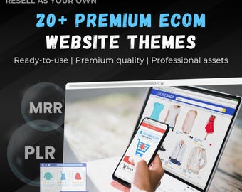 20+ E-commerce Webshop Themes Bundle | Modern Storefront Designs for HTML & WordPress | PLR + MRR | Rebrand, Sell, Website Themes, Pro