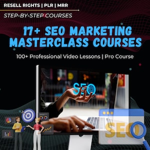 Kompletta SEO-kurser | 200+ videor | 17+ delkurser | Nyckelordsanalys, Lokalt, Pinterest, Amazon | PLR + MRR, Marknadsföring, Affärer bild 1