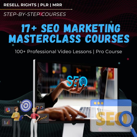 Complete SEO Mastery Courses | 200+ Videos | 17+ Sub-Courses | Keyword Research, Local, Pinterest, Amazon | PLR + MRR, Marketing, Business