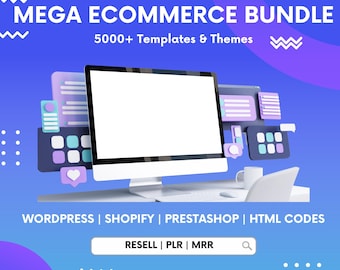 Paquete MRR definitivo para comercio electrónico: revenda más de 5000 temas y complementos, páginas de destino, temas de Shopify, temas de WordPress y temas de sitios web.