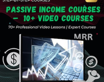 Cursos de ingresos pasivos / Más de 11 videocapacitaciones / Facebook, YouTube, Google Ads, blogs, afiliados, SEO, PLR + MRR / Rebranding y venta, curso