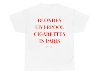 Liverpool Blondes Paris Unisex Cotton Tee, Gift for Fans, Liverpool Tee, Football Lovers T-Shirt, Unisex Liverpool Supporter Tee, Fan Tee