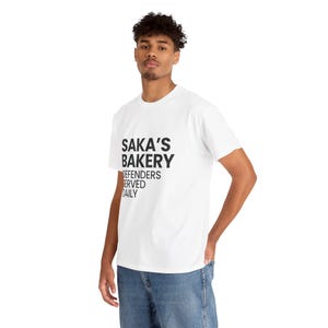 Saka Fan Boy T-Shirt | Bukayo Saka Arsenal Shirt | Funny Arsenal T-Shirt | Gooner Gift | Saka Bakery Tee | Unisex Football Fan Shirt
