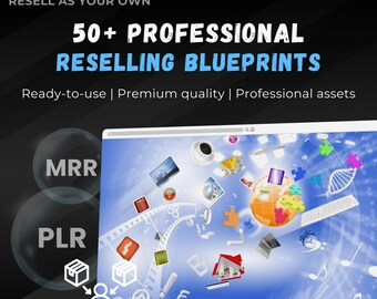 Ponad 50 e-booków Reselling Blueprint — dowiedz się, jak odsprzedawać produkty cyfrowe, zyski PLR, przewodniki po dochodach pasywnych | PLR + MRR | Zmień markę i sprzedaj, Pro
