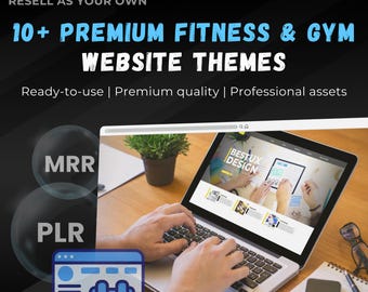10+ Gym & Fitness Website Themes Bundle | Workout, Personal Trainer, Gym Landing Pages | HTML + WordPress | PLR + MRR | Rebrand, Sell, Pro
