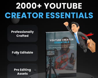 The Ultimate YouTube Creator Essentials Pack – 2000+ Must-Have Video Editing Assets, MRR, PLR, YT Thumbnails, Transitions, Animations