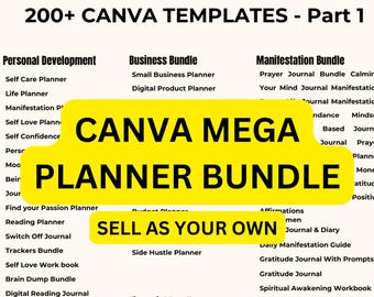 Resell 800+ Canva Templates / Planners - 2024 Planners Bundle | ADHD Planner, Business Planner, Finance Planner, Self-Care Planner, MRR, PLR