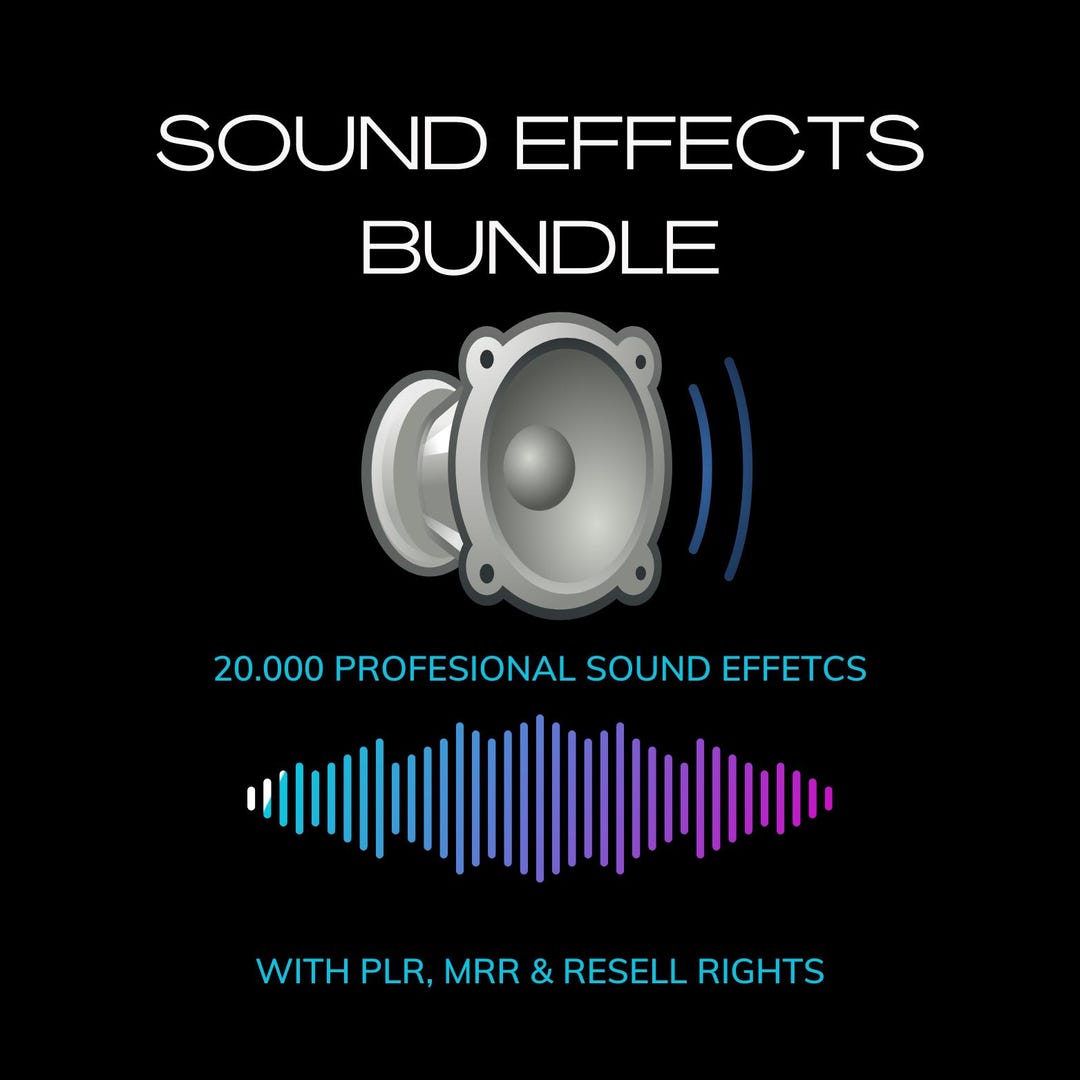 20,000+ Pro Sound Effects Bundle Audio Essentials, Video Editing