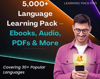 5,000+ Language Learning Pack – Ebooks, Audio, PDFs & More | MRR Included, Covering 30+ Popular Languages, PLR, language course MRR