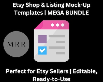 Más de 1000 plantillas de maquetas para tiendas y anuncios de Etsy / Ideales para vendedores de Etsy / Plantillas editables para anuncios de productos digitales, MRR, PLR, tienda de Etsy