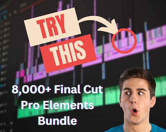 8,000+ MRR Final Cut Pro Elements MEGA Bundle | Transitions, Titles, Effects & More for Video Editing, Final Cut Pro, Video Editing Elements