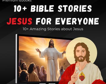 Bible Stories Bundle for Kids | 10+ Illustrated Storybooks | Learn & Understand the Bible | PLR + MRR | Rebrand, Jesus, Bible ebooks