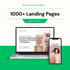 1000+ Landing Page Templates & Themes Bundle – Customizable, Responsive, High-Converting | PLR, MRR Included, Landing page bundle, Website