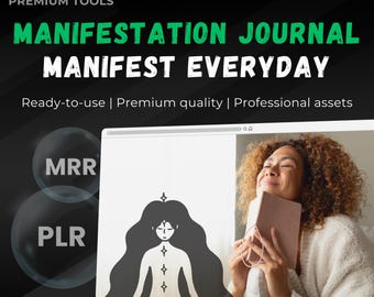 Diario de Manifestación (PDF) / Planificador diario de la Ley de Atracción, Establecimiento de Metas, Gratitud, Afirmaciones / Rellenable e Imprimible / PLR + MRR / Venta