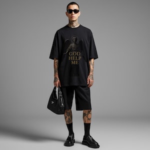 God help me. | Heavy Cotton Tee, Minimal Christian Streetwear Tee | Faith Luxury Shirt | Unisex Gospel Statement Tee, God, Jesus, Gospel
