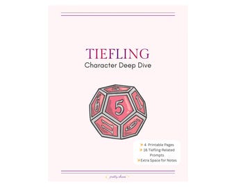 Tiefling Character Development Worksheets | D&D 5e Backstory Prompts | DND Tiefling  (Printable PDF)