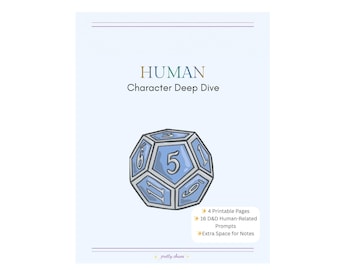 Human Character Deep Dive Worksheet | D&D 5e Backstory Builder (PDF)