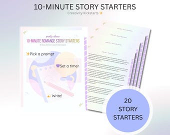 20 Story Starters Printable | Romanze Schreibanregungen | Der Erste Linie Generator | Kreatives Schreiben Arbeitsblatt