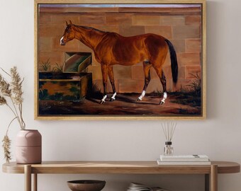 Vintage Horse Portrait Print: Classic Equine Wall Art