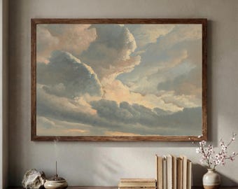 Sky Art Print: Vintage Cloud Landscape Poster