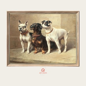 Vintage Dog Art Print, Only Print, Antique Dog Wall Decor, Classic Dog Portrait Print, Victorian Dog Illustration, Pet Lover Wall Art #P0066