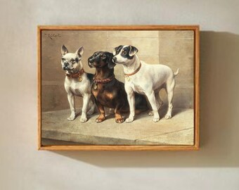 Dog Art Print: Antique Victorian Illustration
