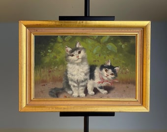 Cat Art Print: Whimsical Victorian Kitten Wall Decor