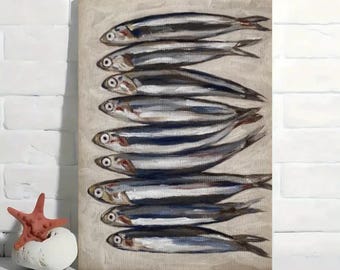 Vintage Fish Print: Rustic Coastal Kitchen Wall Art