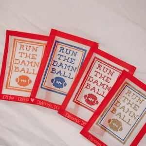 Gameday Needlepoint Canvas - Hand Painted - 4 x 3 design on 13 mesh canvas