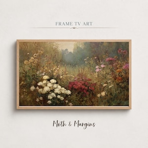 Impressionist Autumn Wildflower Meadow Frame TV Art | Vintage Botanical Samsung TV Display