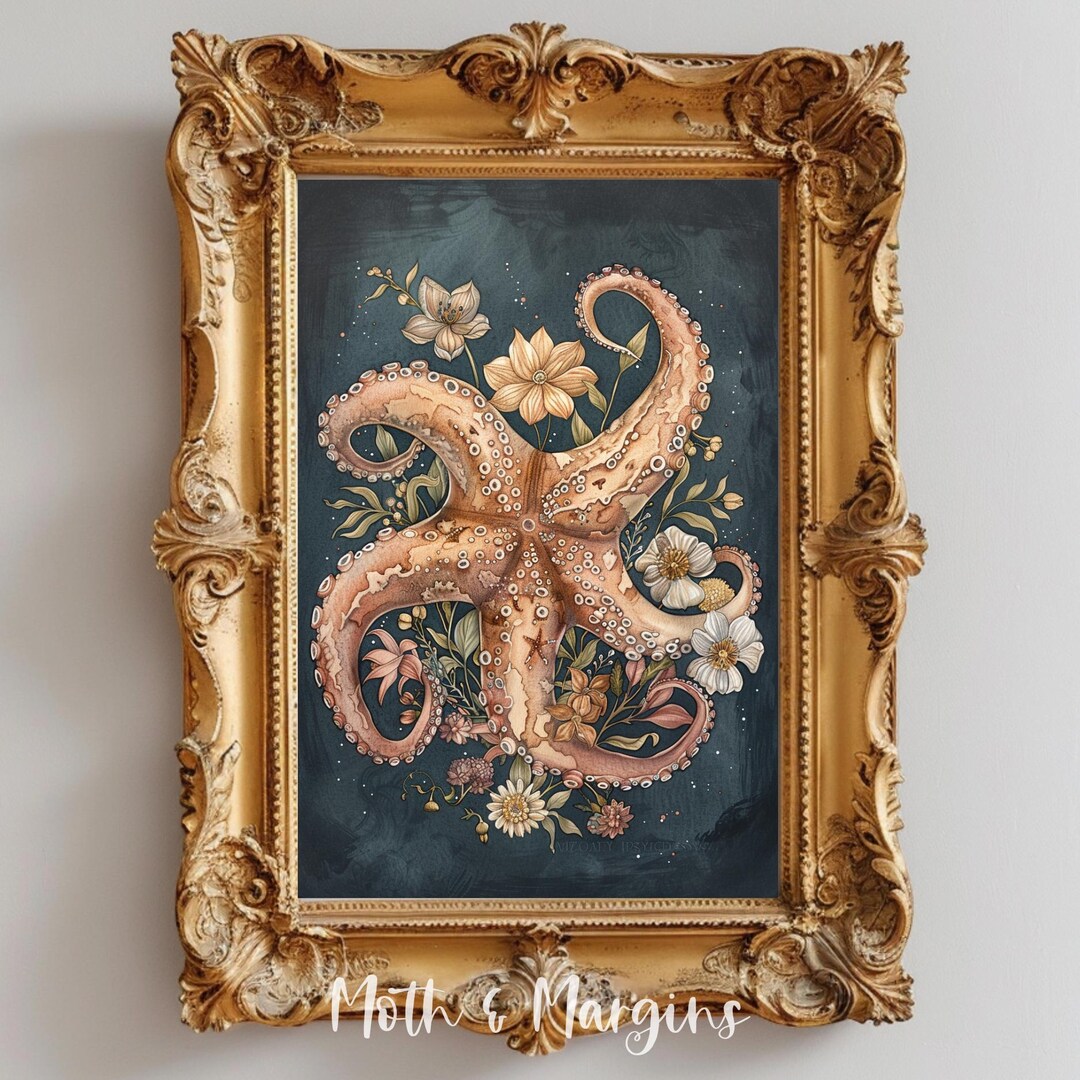 Starfish Wall Art Coastal Printable Vintage Ocean Decor Beach Cottage ...
