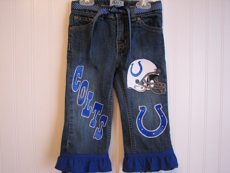 Sport Football jeans custom painted spirit jeans choice of Etsy