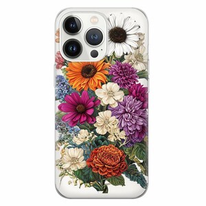 Flower Phone Case Vintage Floral Cover for iPhone 16 Pro Max, 15 Plus, 14, 13, 12, 11,  XS & Samsung S24, S23, A55, A54, Pixel 9 Pro, 8