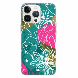 Graphic Floral Phone case Flower Cover for iPhone 16 Pro Max, 15 Plus, 14, 13, 12, 11,  XS & Samsung S24, S23, A55, A54, Pixel 9 Pro, 8