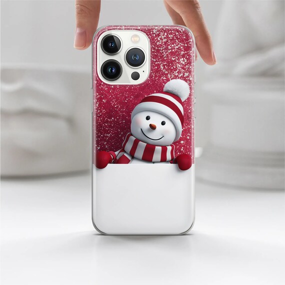 かわいい雪だるまのスマホケース クリスマスカバー iPhone 16 かわいい雪だるまのスマホケース クリスマスカバー iPhone 16